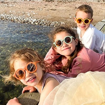 Okulary PRZWECIWSŁONECZNE Na lato dla Dzieci 2-8 Lat Filtr UV 400 Lekki Róż