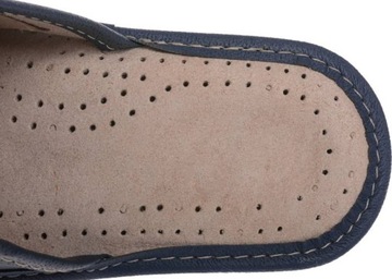 PANTOFLE MŁODZIEŻOWE CHŁOPIĘCE POLSKIE granat 40