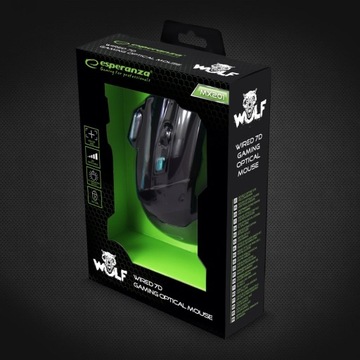 СИНЯЯ ИГРОВАЯ МЫШЬ ДЛЯ ГЕЙМЕРОВ, 2400 DPI, LED