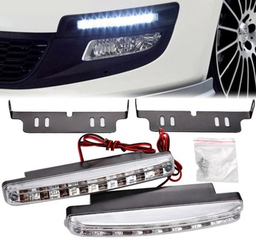 ДНЕВНЫЕ ХОДОВЫЕ ФОНАРИ DRL LED МОЩНЫЕ ДНЕВНЫЕ ХОДОВЫЕ ФОНАРИ 8 светодиодов 160MM