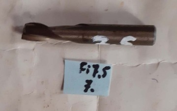 FREZ PALCOWY FI 7.5 FREZY 2 PIÓRA CYLINDRYCZNY HSS