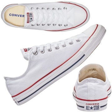 DAMSKIE TRAMPKI CONVERSE KLASYCZNE TENISÓWKI ALL STAR BIAŁE M7652C r. 37