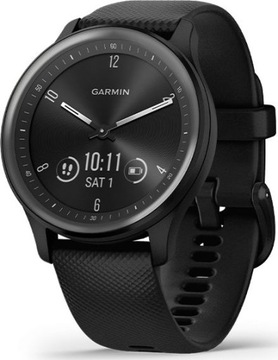 Garmin vivomove Sport z czujnikiem tętna HRM Elevate Ox - łupkowa ramka / c