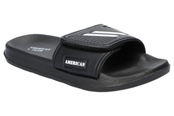 AMERICAN CLUB NH105 KLAPKI PIANKOWE BASENOWE DZIECIĘCE NA RZEP BLACK 32