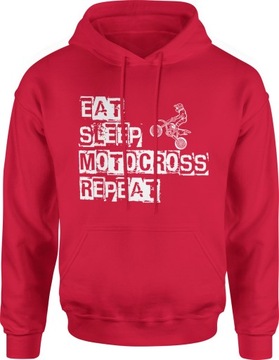 PREZENT DLA MOTOCYKLISTY BLUZA CROSS ENDURO R. XXL MĘSKA Z KAPTUREM DRESOWA