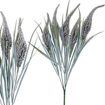 SZTUCZNA GAŁAZKA MATOWA SZARA NOWOCZESNA 42 cm MAT DODATEK FLORYSTYCZNY