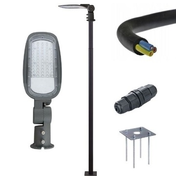 Lampa parkowa ogrodowa 60W słup oświetleniowy 4m