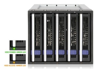 ICY DOCK FatCage MB155SP-B 5-disk EZ-Tray 3.5 Hot-Swap Backplane