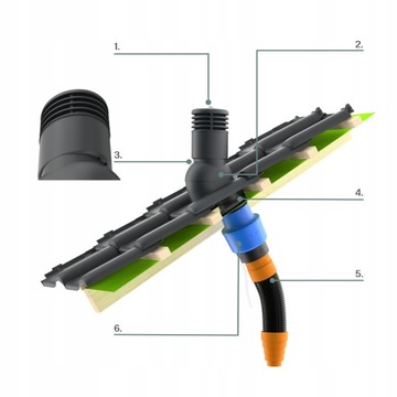 Aluminiowy kominek wentylacyjny Bogen Plano