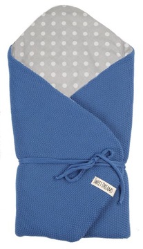 ROŻEK NIEMOWLĘCY TKANY BAWEŁNA 75x75cm JEANS