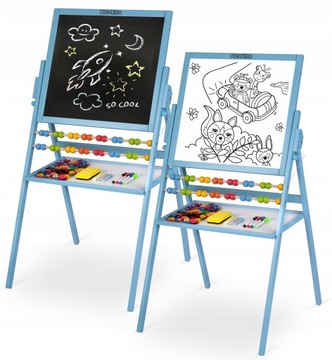 ДОСКА ДЛЯ ДЕТЕЙ 2в1 МЕГНИТНЫЙ МЕЛ БОЛЬШАЯ ДЛЯ РИСОВАНИЯ РУЧКАМИ МЕЛОМ