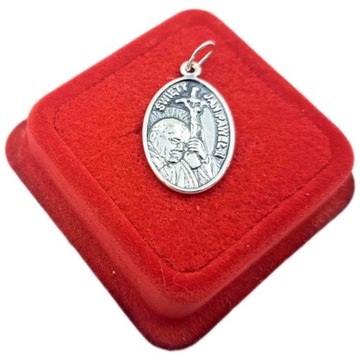 MEDALIK JAN PAWEŁ II - SREBRO - ZAWIESZKA PAPIEŻ