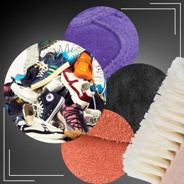 Szczotka z Twardym Włosiem Do Butów Podeszw + Szczotka z Miękkim Włosiem 2x