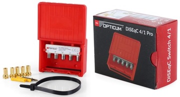 ВНЕШНИЙ ПЕРЕКЛЮЧАТЕЛЬ DISEQC 4/1 OPTICUM PRO с ПЕРЕКЛЮЧАТЕЛЕМ F