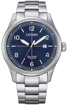 TYTANOWY ZEGAREK MĘSKI CITIZEN BM7570-80L ECO-DRIVE SZAFIR - CZYTELNY