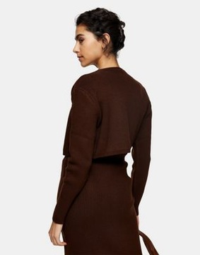 TOPSHOP SWETER NARZUTKA DAMSKI BRĄZOWY 32/34 1VAK