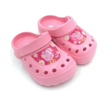 ŚWINKA PEPPA Klapki typu crocs roz. 28/29