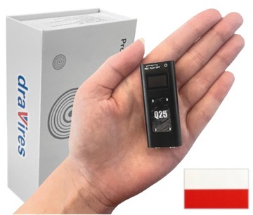 Dyktafon mały draVires szpiegowski 32GB aktywacja głosem