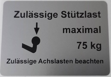 NAKLEJKA NA HAK NACISK KULI 75KG