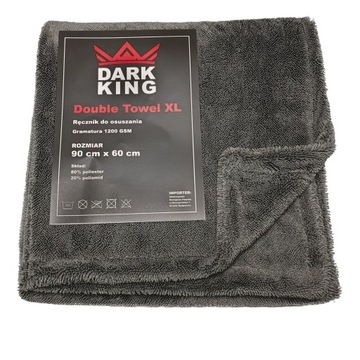 Dark King Double Towel XL duży ręcznik do osuszania auta samochodu 1200gsm