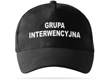 CZAPKA OCHRONY NADRUK GRUPA INTERWENCYJNA ODBLASK