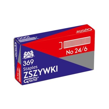 Zszywki 24/6 GRAND do zszywacza 10000 szt. ocynk