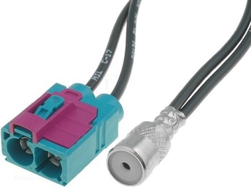 PRZEJŚCIÓWKA ADAPTER ANTENY SAMOCHODOWEJ Double FAKRA(ż) - ISO(ż)