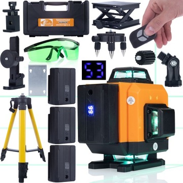 ZESTAW LASER KRZYŻOWY 360 STATYW ADAPTER SKOS OKULARY ROSFIX WALIZKA 3AKU