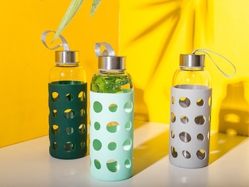 Стеклянная бутылка для воды Altom Design FREE BPA с пробкой, 425 мл