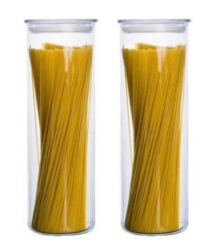 Pojemnik szklany na makaron spaghetti kaszę ryż sypkie 1,8l 2 szt. 11415