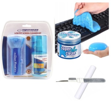 Zestaw Do Czyszczenia Elektroniki LCD + Super Clean + Pen do Słuchawek