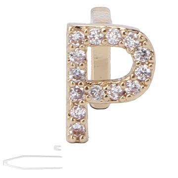 Plated Letter Teeth Brace Copper Teeth Decoration