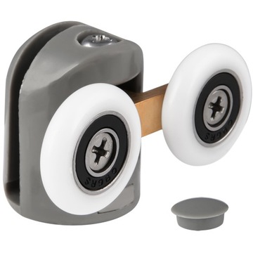 ROLKI podwójne do kabiny prysznicowej kółka 23 mm