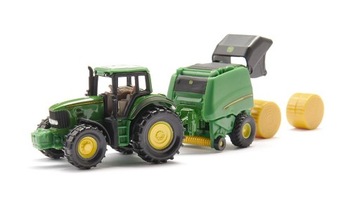 SIKU 1665 JOHN DEERE ТРАКТОР С ПРЕСС-ПРЕСС-ПЫТОМ