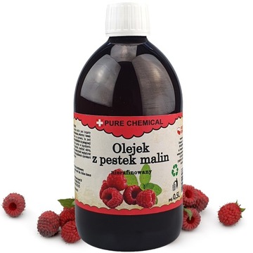 OLEJ Z PESTEK MALIN NIERAFINOWANY NATURALNY ZIMNO TŁOCZONY 500ml