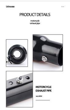 Универсальная выхлопная труба для мотоциклов со встроенным глушителем.