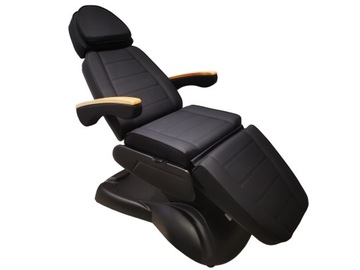 FOTEL KOSMETYCZNY ELEKTRYCZNY PEDICURE LUX 3 SILNIKI SPA PILOT CZARNY