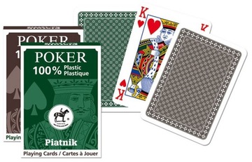 PIATNIK Karty pojedyncze talie plastikowe Poker