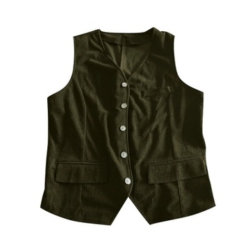 Men's British Style Workwear Corduroy Vest Retro V