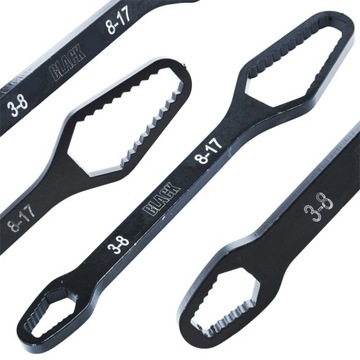 PŁASKI KLUCZ UNIWERSALNY OCZKOWY WIELOFUNKCYJNY METRYCZNY 3-17MM BLACK