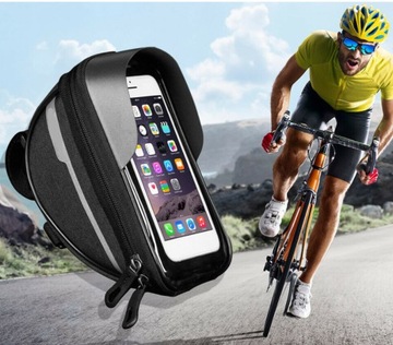 ВОДОНЕПРОНИЦАЕМАЯ ВЕЛОСИПЕДНАЯ СУМКА ДЕРЖАТЕЛЬ ДЛЯ ТЕЛЕФОНА, УСТАНОВЛЕННЫЙ НА РАМУ
