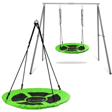 ПОДВЕСНЫЕ САДОВЫЕ КАЧЕЛИ ДЕТСКИЕ, ГНЕЗДО АИСТА, ЗЕЛЕНЫЕ, БОЛЬШИЕ, 100 см