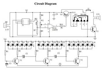 Набор «Разноцветное сердце» из 18 светодиодов с мелодией «Сделай сам»