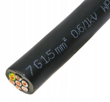 Kabel ziemny sterowniczy zewnęt UV linka 7x1,5 1kV