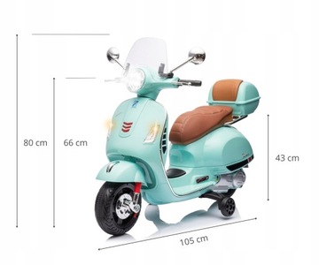 Milly Mally Pojazd na akumulator Vespa GTS Super Skuter