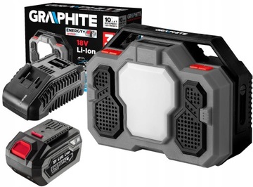 GRAPHITE RADIO BUDOWLANE BLUETOOTH LED 18V + 6Ah
