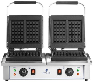 Прямоугольная двойная вафельница на 4 бельгийских вафли 2 x 2000 Вт