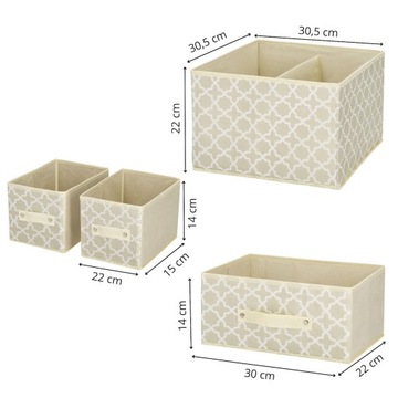 ОРГАНАЙЗЕР БЕЛЬЯ НОСКИ ДЛЯ ГАРДЕРОБА КОМПЛЕКТ ЯЩИКОВ 4x КОРОБКА-КОНТЕЙНЕР