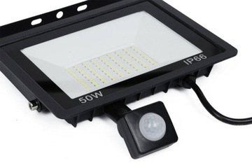 halogen naświetlacz zewnętrzny LED SMD 50w 6500K z czujnikiem