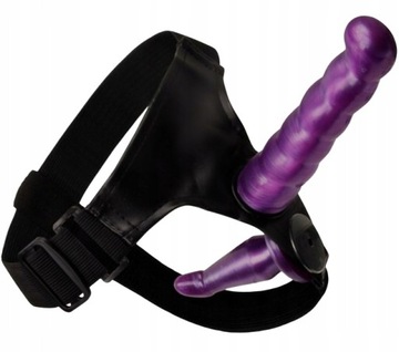 PROTEZA STRAP-ON PODWÓJNE DILDO PENISY ANAL WAGINA